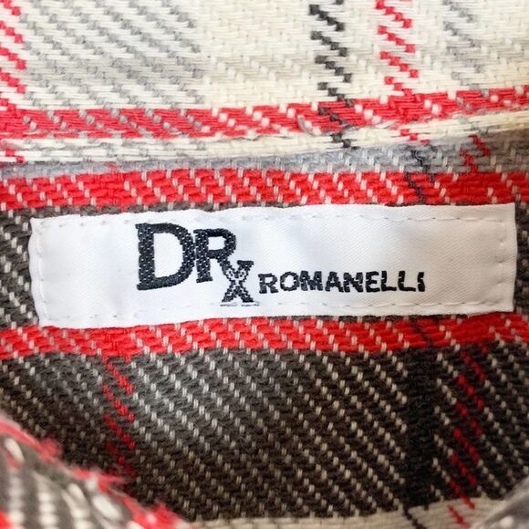 DRx Romanelli Vintage Mens Size XL Joyce Plaid and Sweater Shacket Jacket Shirt - Picture 5 of 9